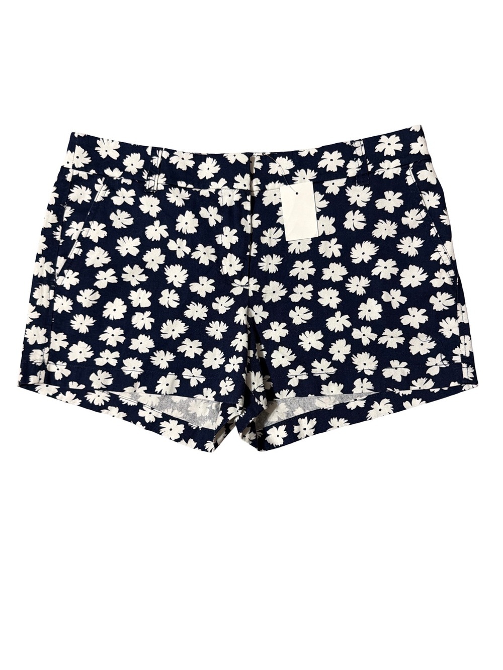 J. Crew Navy and White Floral Cotton Shorts
